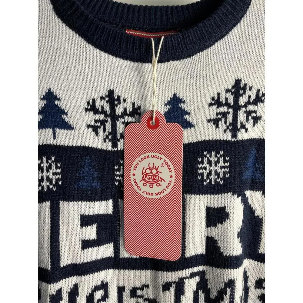 Merry Christmas Ya Filthy Animal Christmas Sweater Unisex Size Large Holiday - Picture 4 of 7